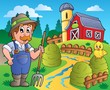 Country scene with red barn 3 Country scene with red barn 3