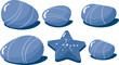 starfish and pebbles
