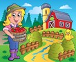 Country scene with red barn 7 Country scene with red barn 7