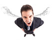Furious businessman