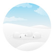 Igloo. Arctic landscape. Vector illustration. Igloo. Arctic landscape. Vector illustration.