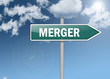 Signpost "Merger"