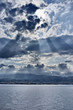 Italy, Sicily, view of Messina and the sicilian coastline