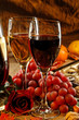 Red and white wine.