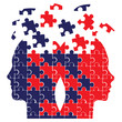 Vector: puzzle heads vector puzzle heads vector