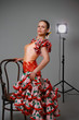 Young woman dancing flamenco Young woman dancing flamenco