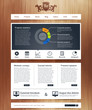 Website design template with infographics