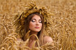 portrait of girl in field
