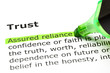 Photo: 'Assured reliance' highlighted, under 'Trust' 'Assured reliance' highlighted, under 'Trust'