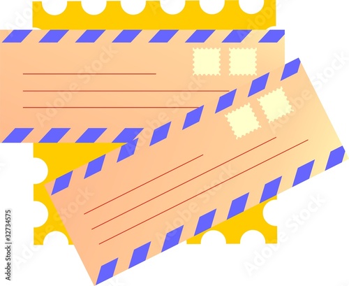 Illustration: old post envelope old post envelope