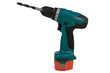 Battery powered  cordless drill isolated on  white background.