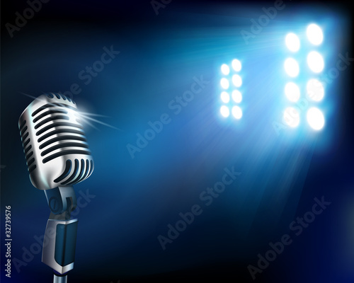Vector: Stage before a concert. Vector illustration. Stage before a concert. Vector illustration.