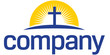 Cross with sun logo