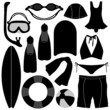 Vektor: Swimming Diving Snorkeling Aquatic Equipment Tool Swimming Diving Snorkeling Aquatic Equipment Tool