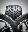 Chromed wheel with tires