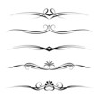 Vector set of decorative elements, border and page rules frame