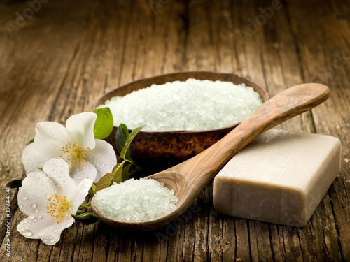 Foto: spa concept on wood spa concept on wood