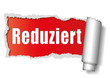 Reduziert - aufgerissenes Papier - rot