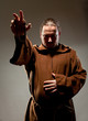 Preaching medieval monk