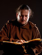 Monk reading the bible