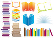 set of books, vector