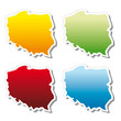 stickers in form of Poland