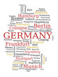 Germany map made of city names Germany map made of city names