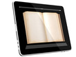 Open Book on Tablet PC Computer Open Book on Tablet PC Computer