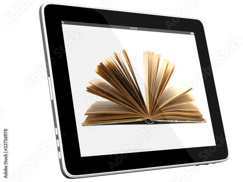 Photo : Tablet PC Computer and book Tablet PC Computer and book