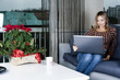 happy working woman