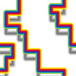 Abstract bacground with rainbow strips, vector illustration Abstract bacground with rainbow strips, vector illustration