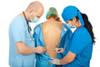 Doctors prepare to make anesthesia