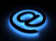Abstract E-mail symbol in the neon light Abstract E-mail symbol in the neon light