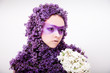 dressed with  lilac beauty girl