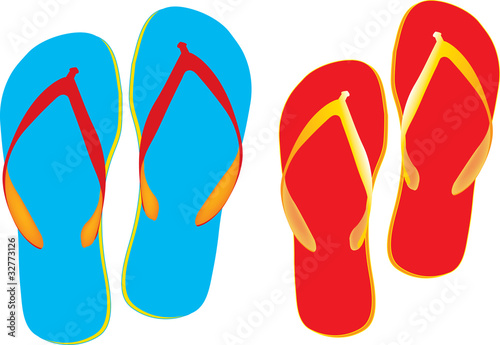 Vector: Flip flops isolated on a white background Flip flops isolated on a white background