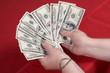 Hands and dollars