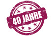 Sternen Stempel weinrot 40 JAHRE
