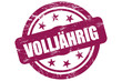 Sternen Stempel weinrot VOLLJÄHRIG