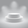 3d isolated Empty white podium 3d isolated Empty white podium