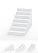 Collection of white 3d staircases