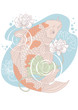 Koi carp in pond