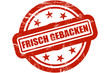 Sternen Stempel rot FRISCH GEBACKEN