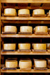 World famous Croatian Pag cheeses on the shelves of dairy World famous Croatian Pag cheeses on the shelves of dairy