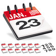 vecteur, calendrier