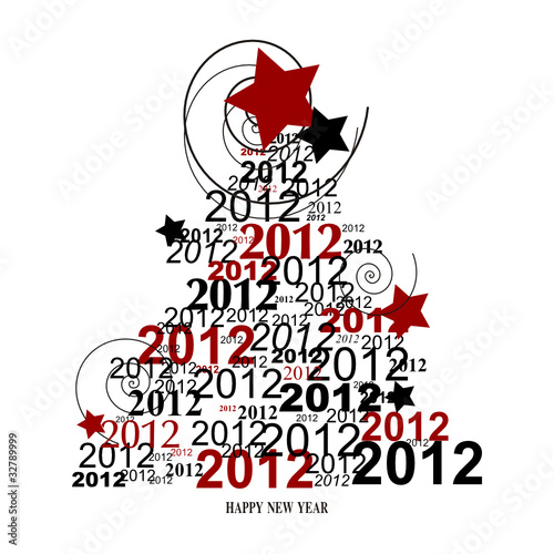 Vector: ABETO DE NAVIDAD CON NUMEROS 2012 ABETO DE NAVIDAD CON NUMEROS 2012