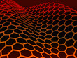 graphene molecular structure on black background