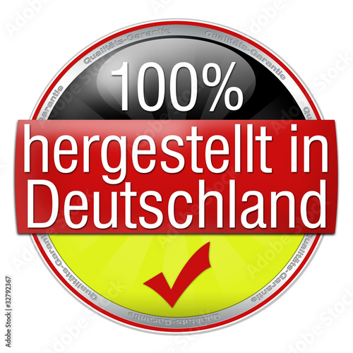 Illustration: 100% hergestellt in deutschland button 100% hergestellt in deutschland button