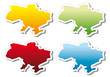 sticker in form of Ukraine
