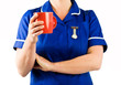 nurse on coffee break