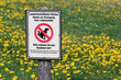 Verbotsschild in der Landwirtschaft
